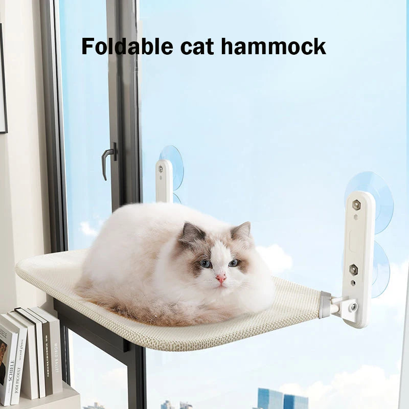 Cat Hammock with Super Suction Cups – Removable & Washable Windowsill Bed