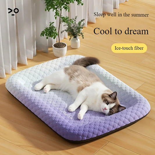 Pet Cooling Mat – Washable Summer Ice Pad for Cats & Dogs, Self-Cooling Pet Bed